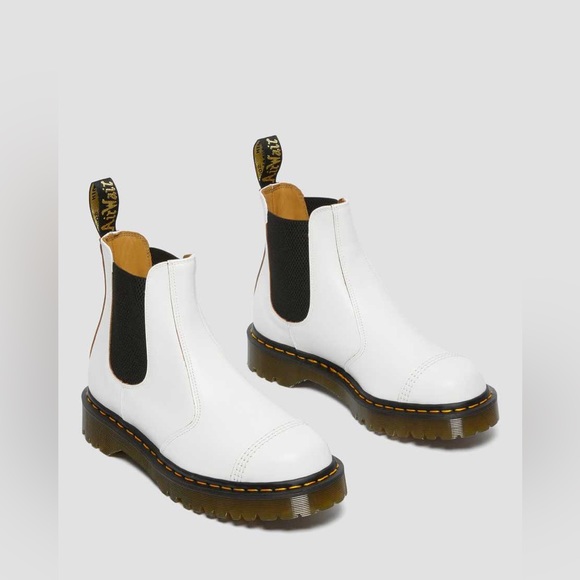 Dr. Martens 2976 Bex Made In England Toe Cap Chelsea Boots in White - Picture 5 of 13